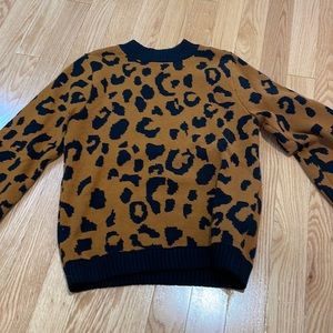 Leopard knit sweater